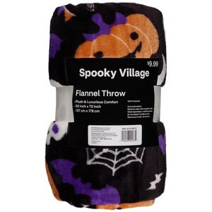 Spooky Village Halloween Flannel Throw Blanket, 50 x 70 in | CVS Health