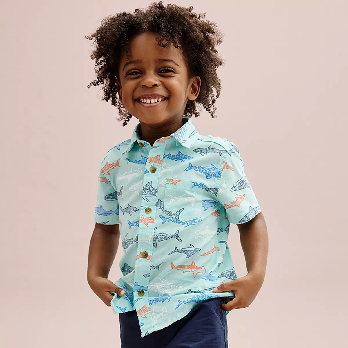 Baby & Toddler Boy Jumping Beans® Short Sleeve Button Down Allover Print Shirt | Kohl's
