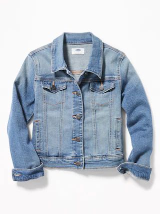 Medium-Wash Jean Jacket For Girls | Old Navy (US)