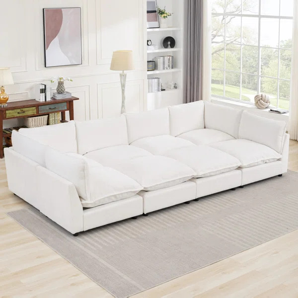 138.29” W Oversized 8-Seater Composable Modular Sofa | Wayfair North America
