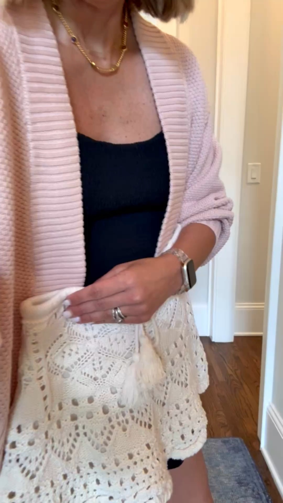 The cutest little cover-up skirt that I know my girls are going to steal from me! i’m getting together a round up of swim and this will definitely be added to the list. 
Skirt & dress - small
Cardigan - xs 
Sandals - 38.5 (1/2 size down)￼

#LTKOver40 #LTKstorytime #LTKSeasonal