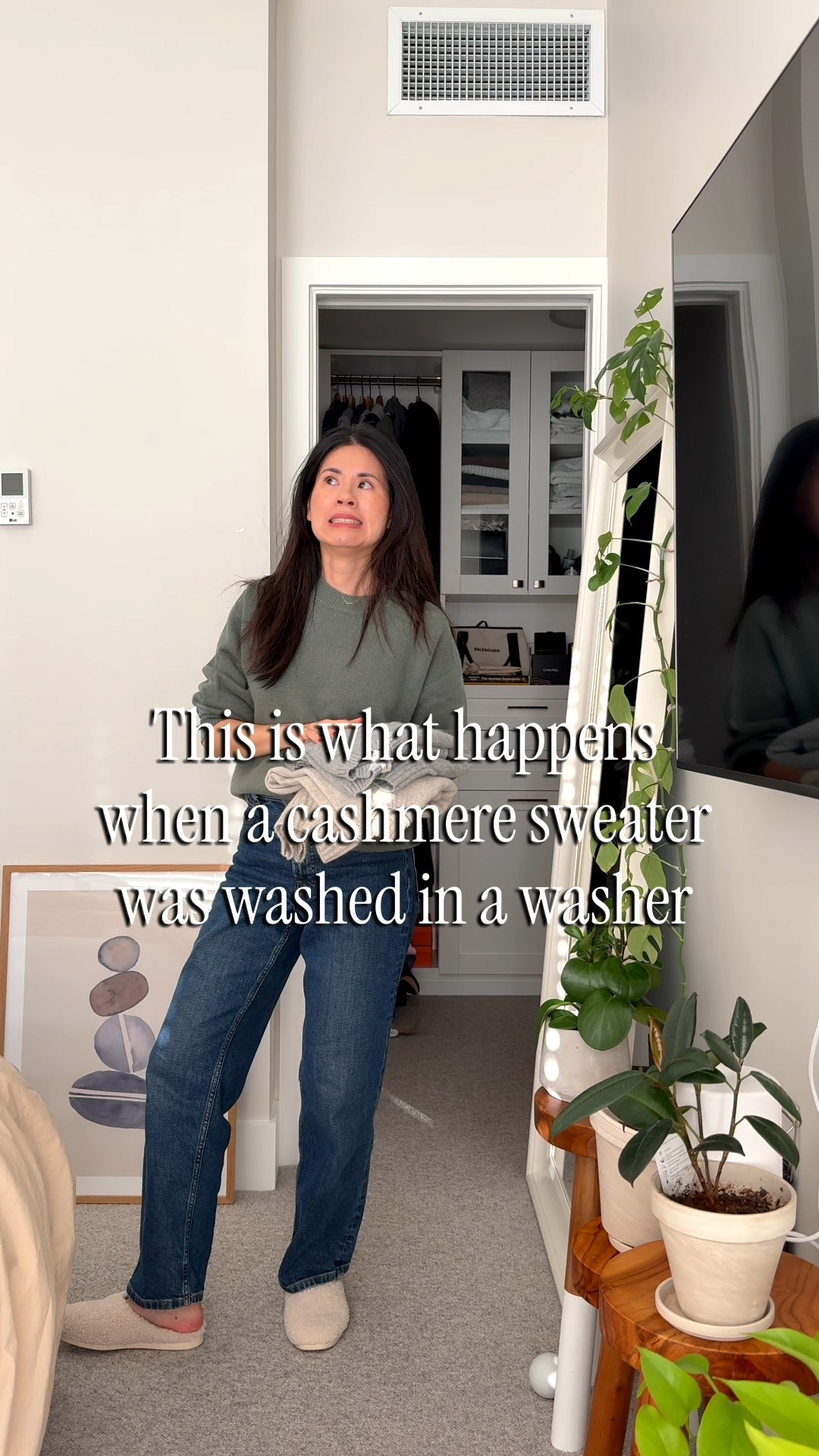 The one that was washed - Everlane cashmere. In a xs 
Everlane jeans. Tts

#LTKwinter #LTKpetite #LTKcanada