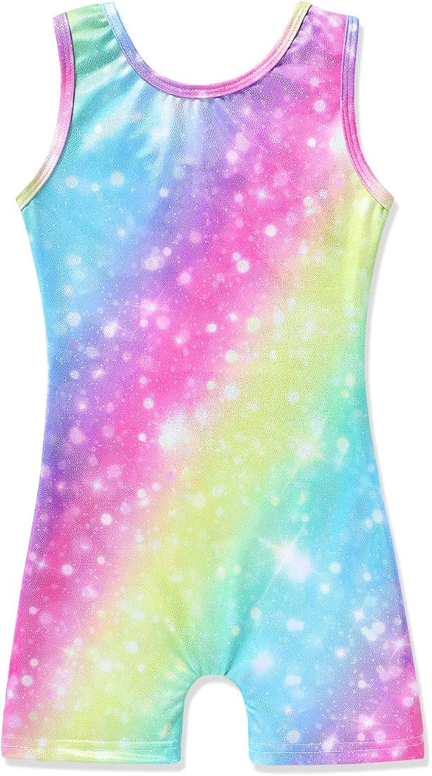 HOZIY Gymnastics Leotards for Girls with Shorts Toddlers Biketards Rainbow Unicorn Dinosaur Merma... | Amazon (US)