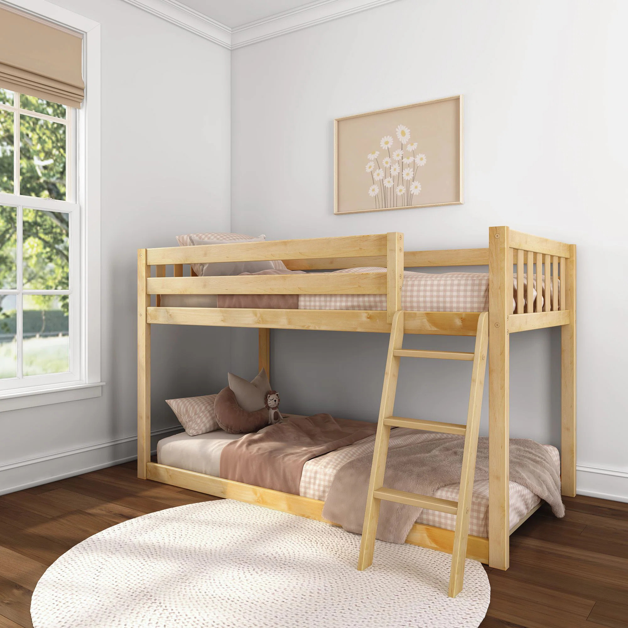 Lylee Twin Over Twin Solid Wood Standard Bunk Bed | Wayfair North America