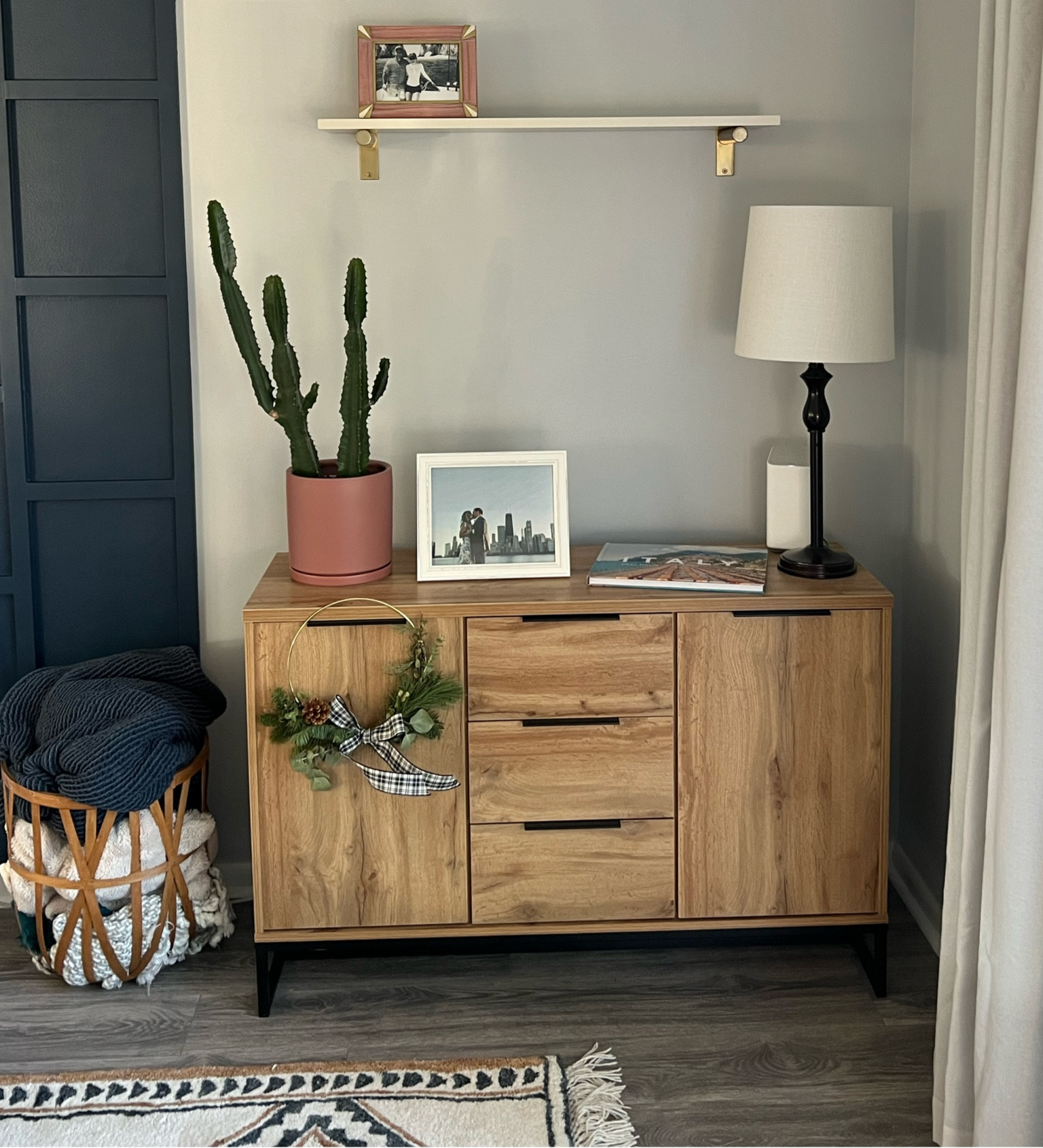 Living room cabinets & hanging shelves. Perfect storage and decor for the holidays 

#LTKhome #LTKfamily #LTKSeasonal