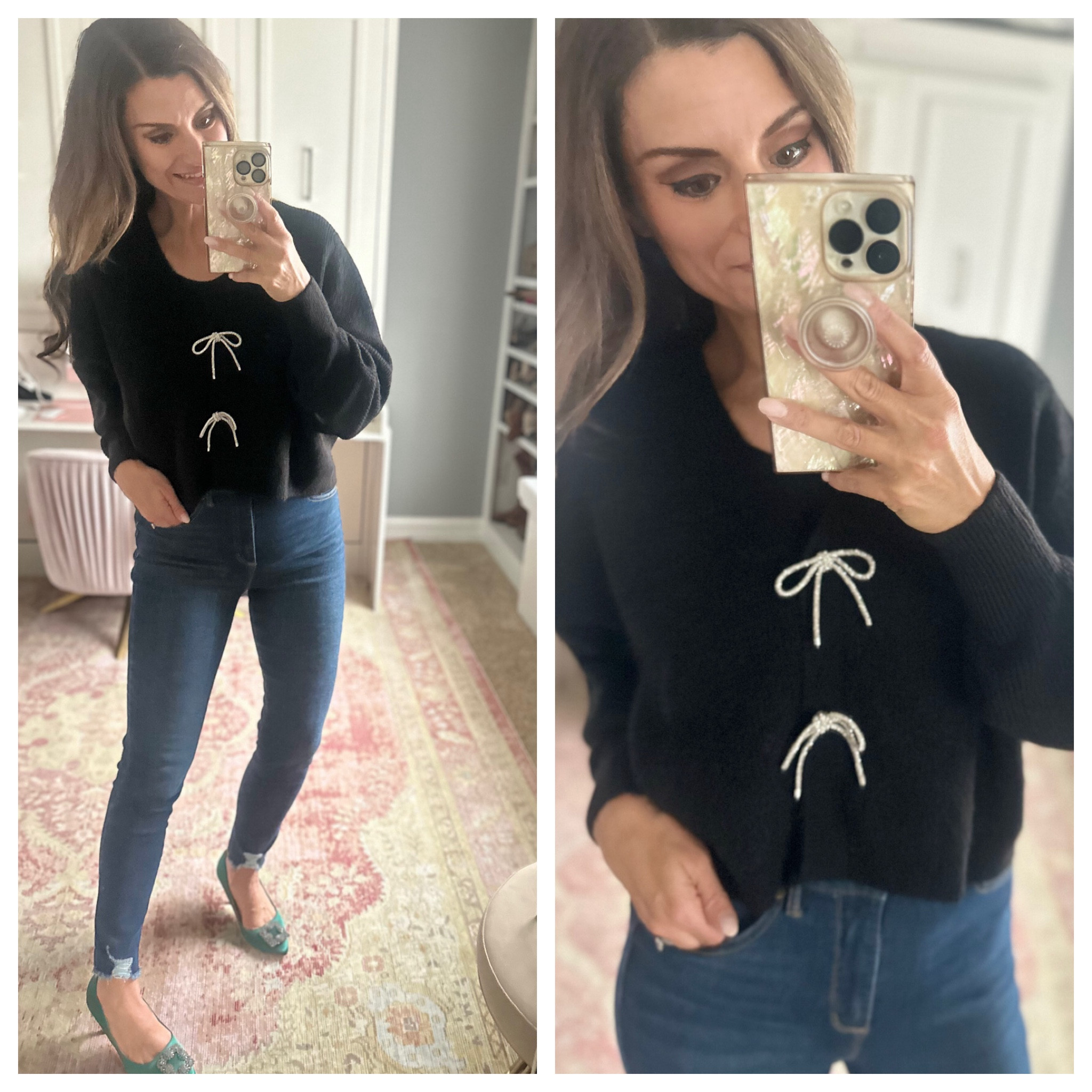 How to style a black cardigan 

#LTKstyletip #LTKSeasonal #LTKHoliday