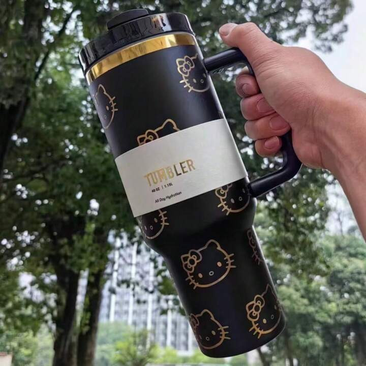 Sanrio Sanrio Hello Kitty 40oz Vacuum Insulated Tumbler Stainless Steel Insulated Water Bottle Vacuum Thermal Flask For Women Men For Cold Hot Cup | SHEIN