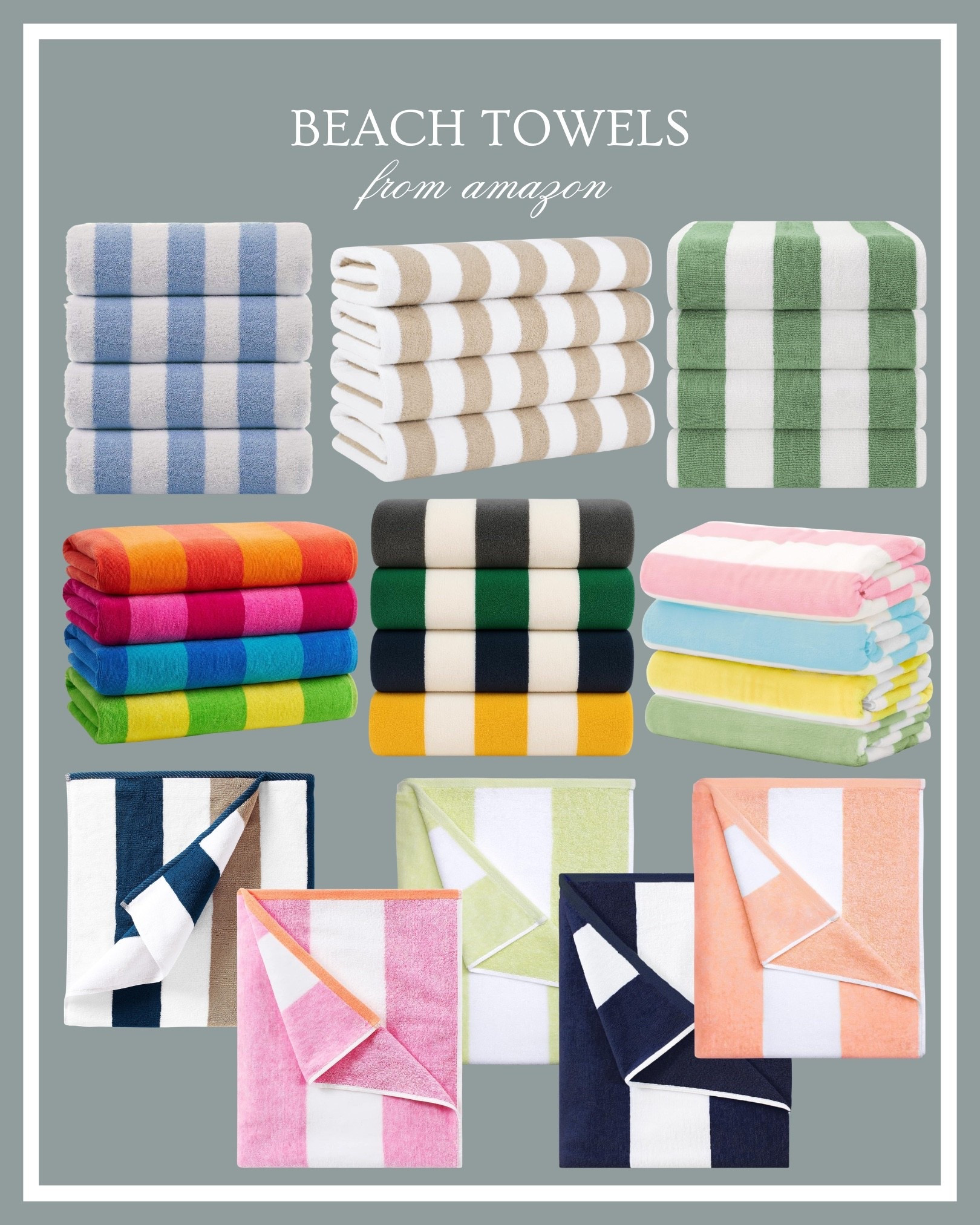 Beach towels from Amazon! Love these colorful, fun beach towels or pool towels. Amazon Finds, Summer Towels 🌊

#LTKSeasonal