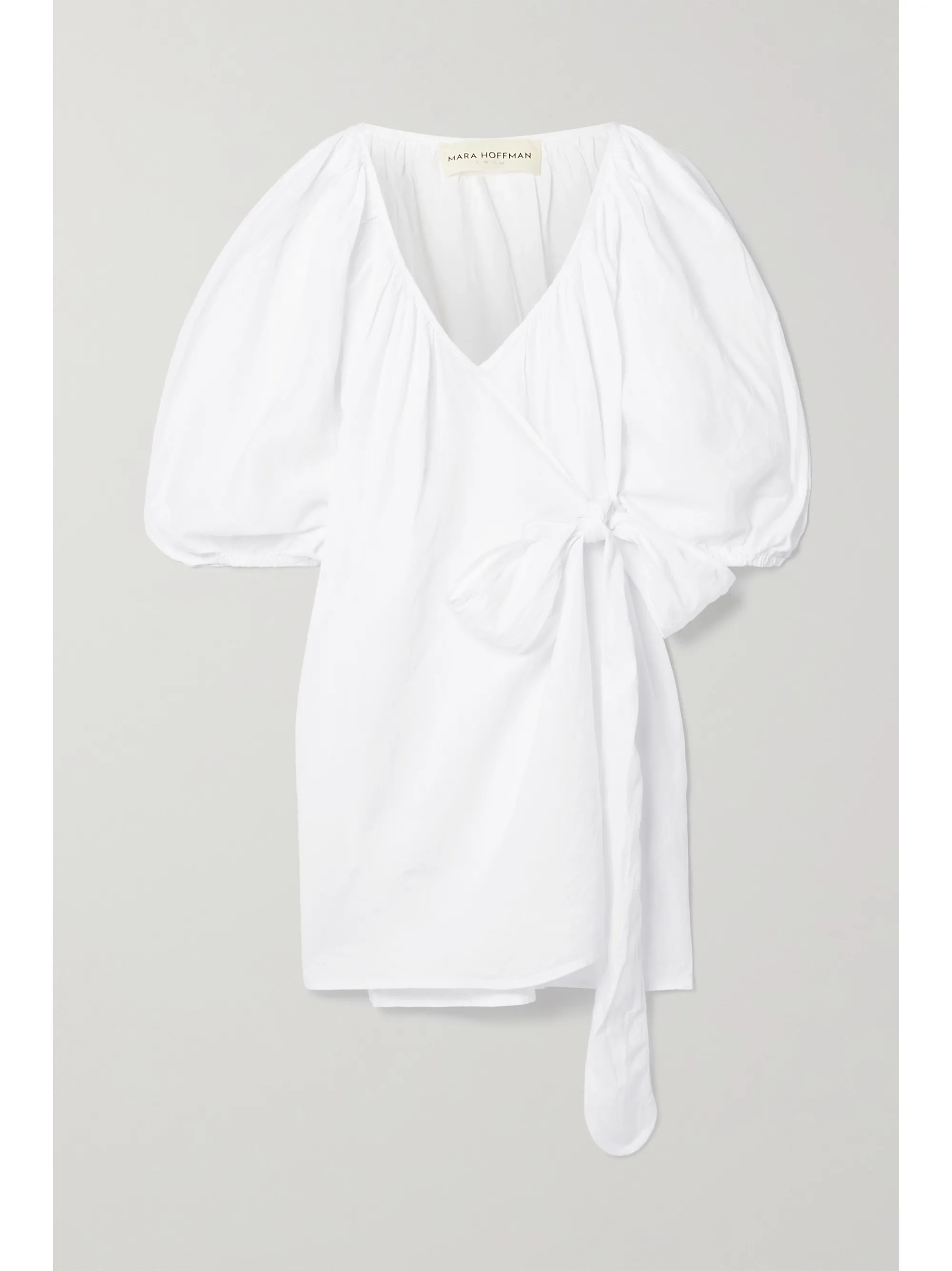 White Coletta linen mini wrap dress | Mara Hoffman | NET-A-PORTER | NET-A-PORTER (UK & EU)