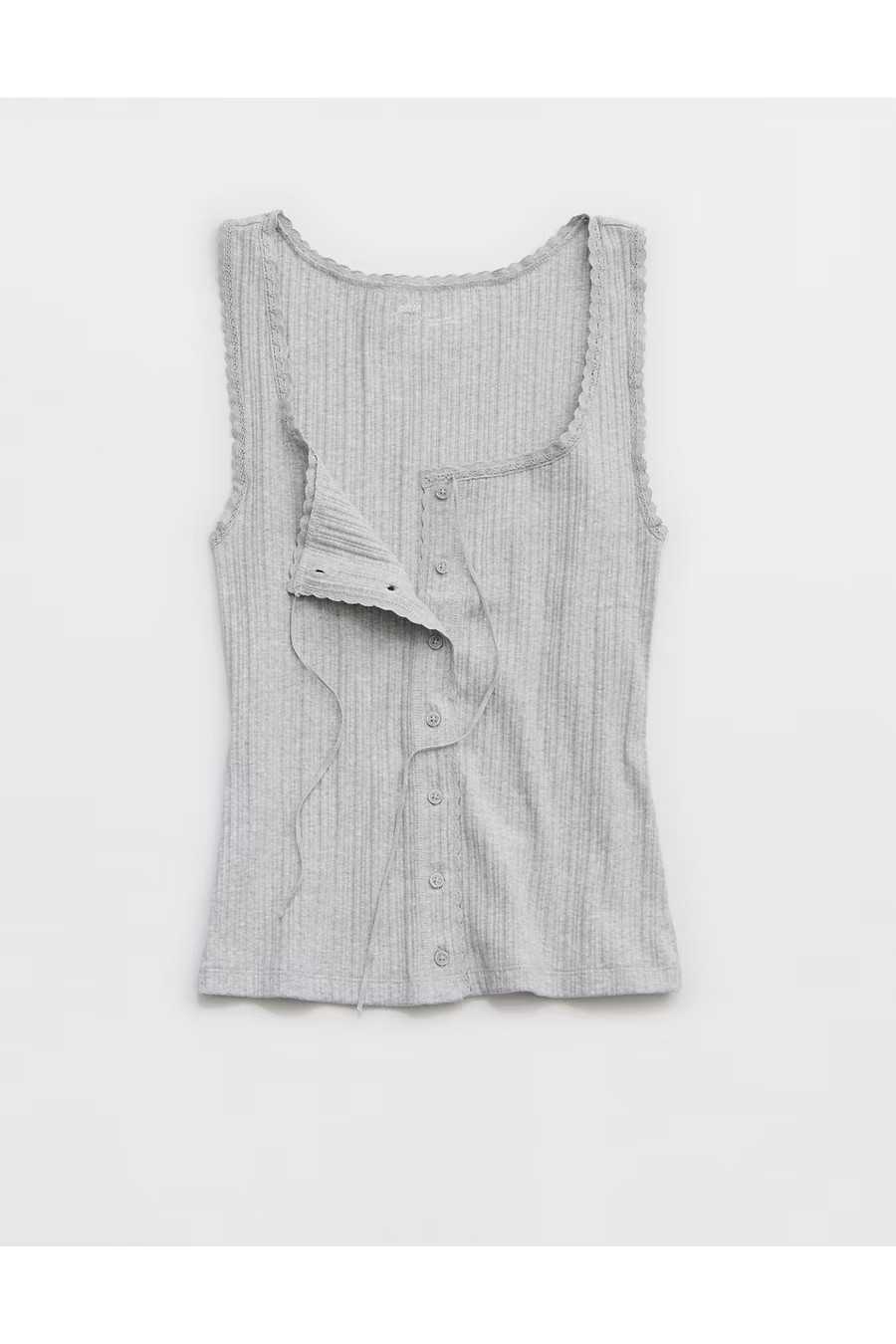 Aerie Sneak Peek Tank Top Women's Medium Heather Gray XXL | American Eagle Outfitters (US & CA)