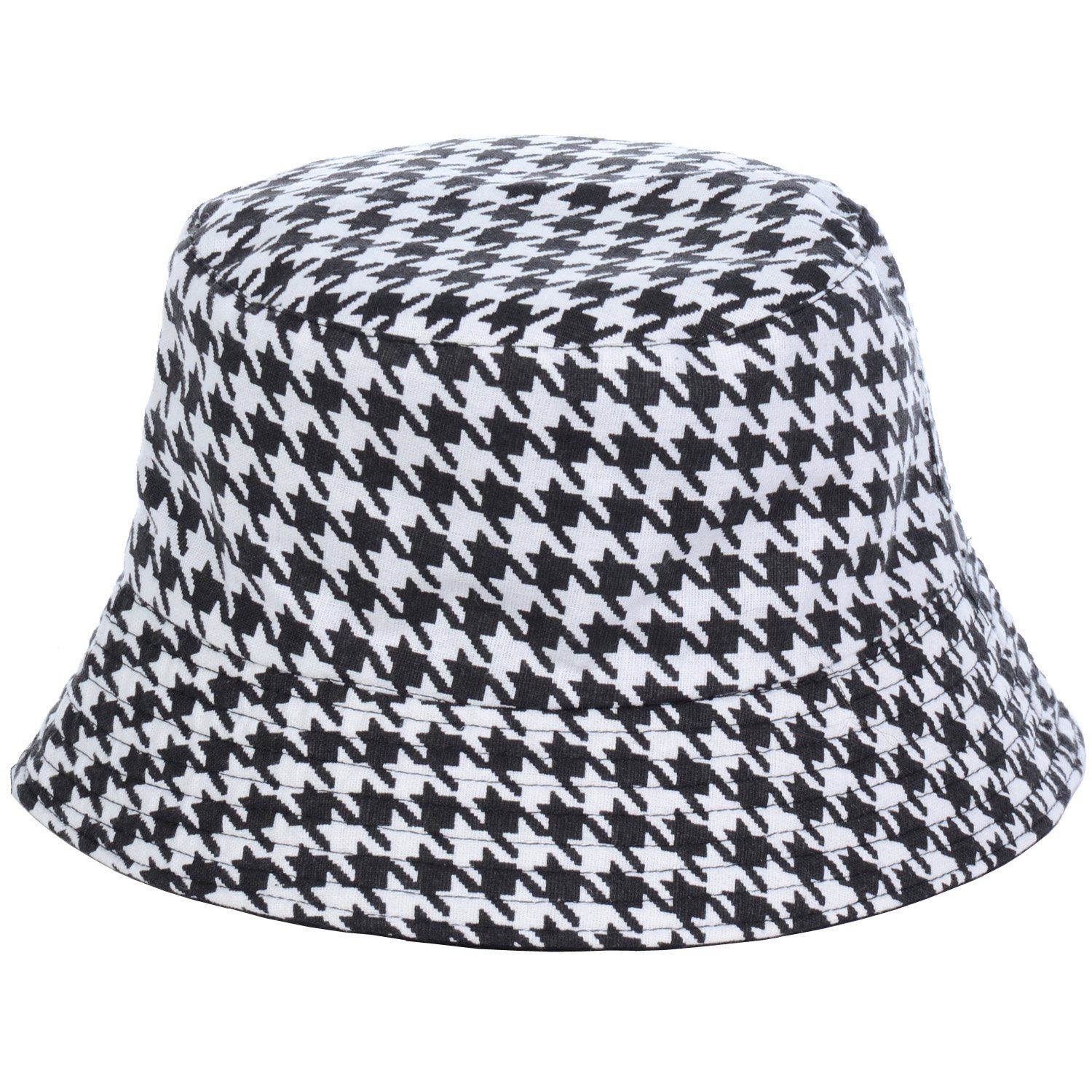 Fashion Cotton Unisex Summer Printed Bucket Hat Houndstooth | Walmart (US)