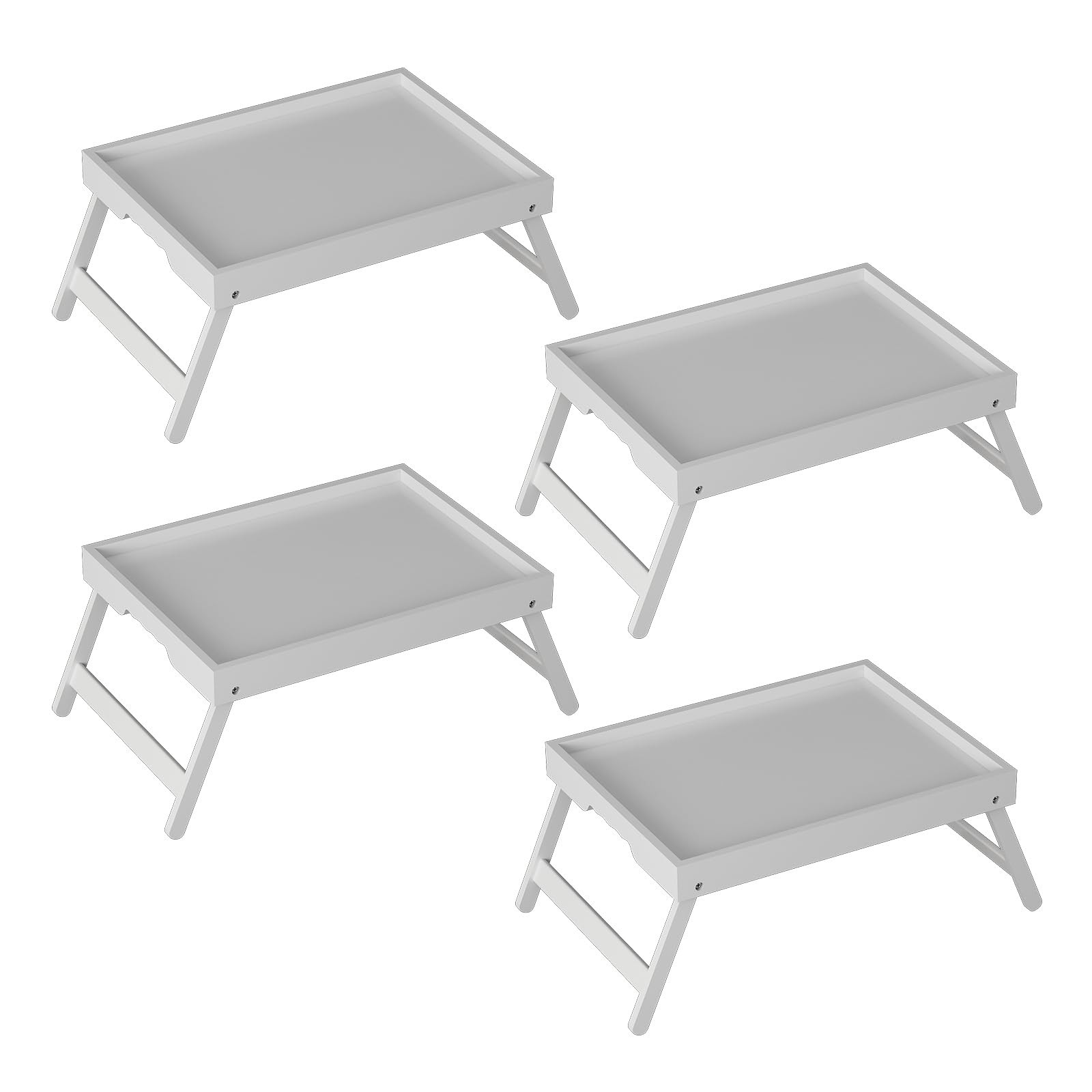 Bed Tray Table with Folding Legs, Bamboo Breakfast in Bed for Kitchen Serving Tray, Sofa, Eating,... | Amazon (US)