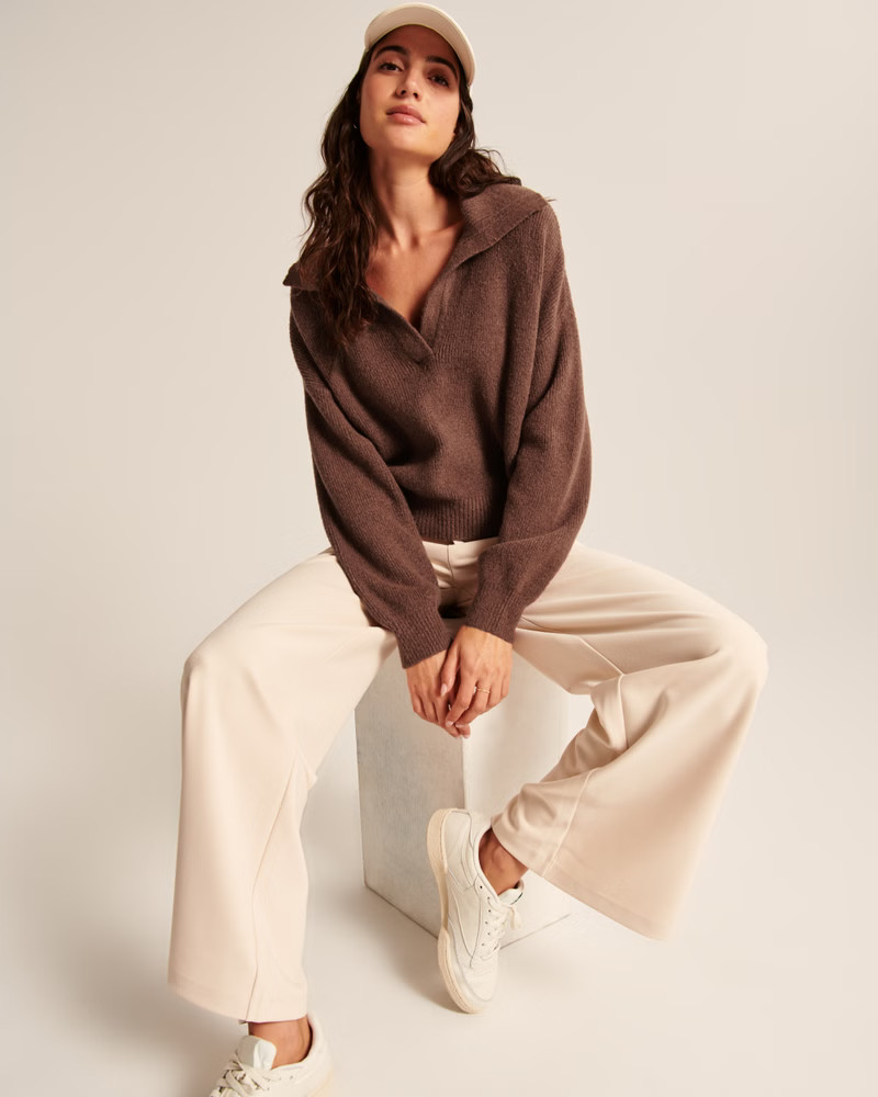 Notch-Neck Sweater Polo | Abercrombie & Fitch (US)