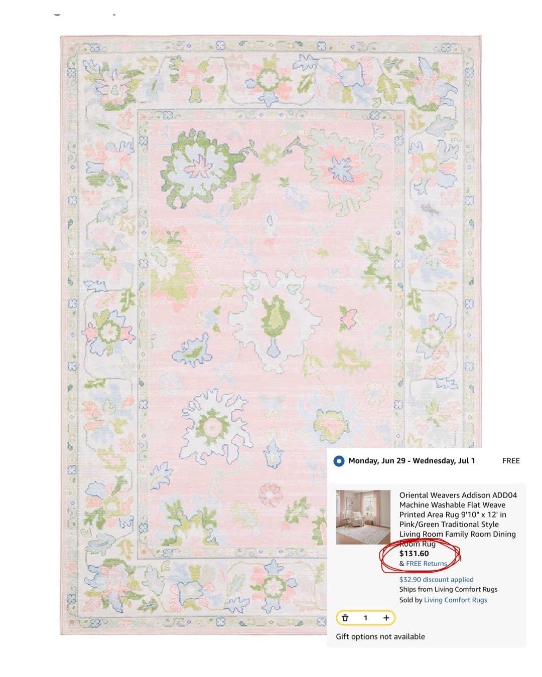 Huge sale on this gorgeous rug, plus an extra 20% off in cart!

#LTKSaleAlert #LTKHome #LTKBaby