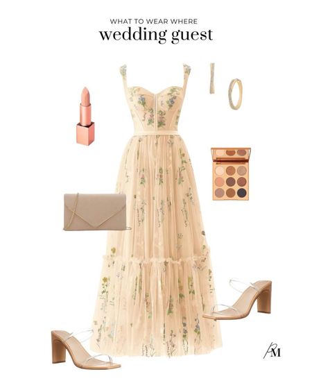 Wedding guest outfit idea. I love this neutral floral dress and nude clutch. 

#LTKSeasonal #LTKstyletip #LTKwedding