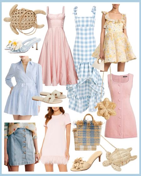 Spring into pastels 🌷🌸 

#gingham #pink #bluedress #stripedress #floral #tweed #raffia #jute #noveltybag


#LTKSeasonal #LTKstyletip #LTKitbag