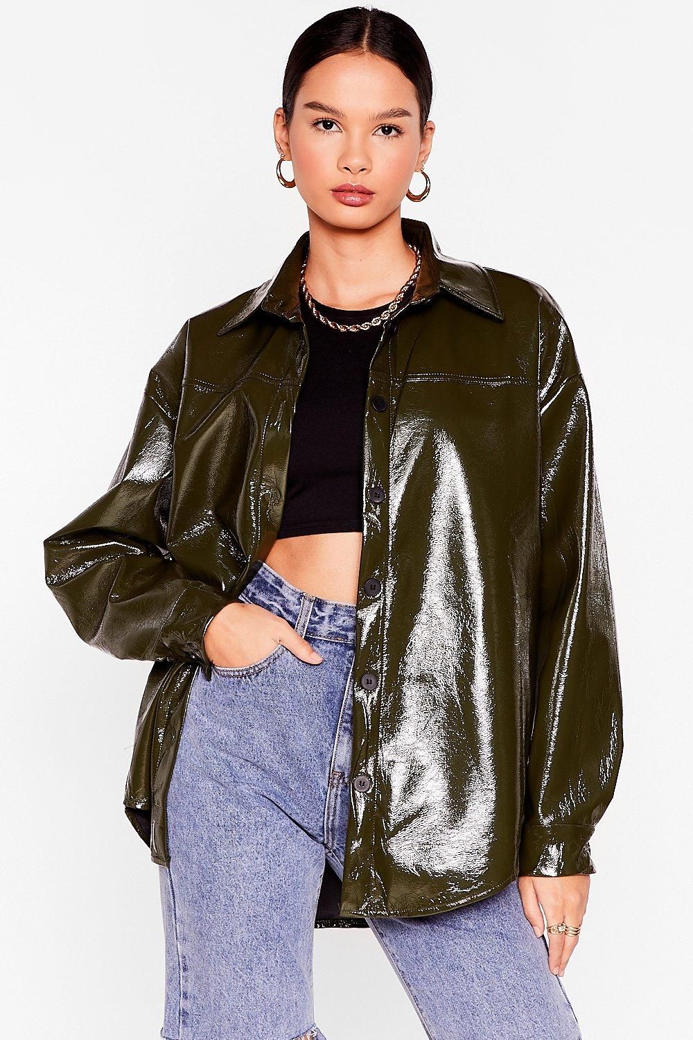Patent Us a Picture Oversized Shirt Jacket | NastyGal (UK, IE)