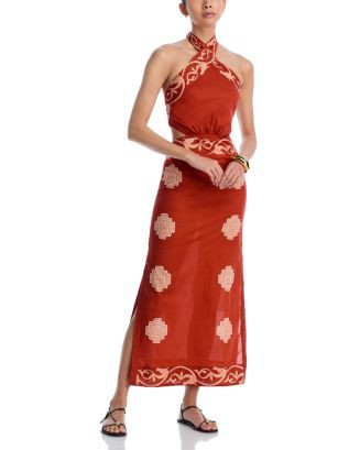 Johanna Ortiz Printed Cut Out Halter Maxi Dress | Bloomingdale's Women | Bloomingdale's (US)