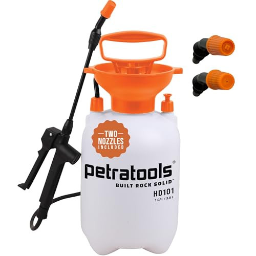 Petratools 1 Gallon Pump Sprayer – HD101 Garden Sprayer for Weeds, Lawn Care & Pesticides – 52” Long Hose, 2 Nozzles & Easy Carry Handle – Durable & Lightweight | Amazon (US)