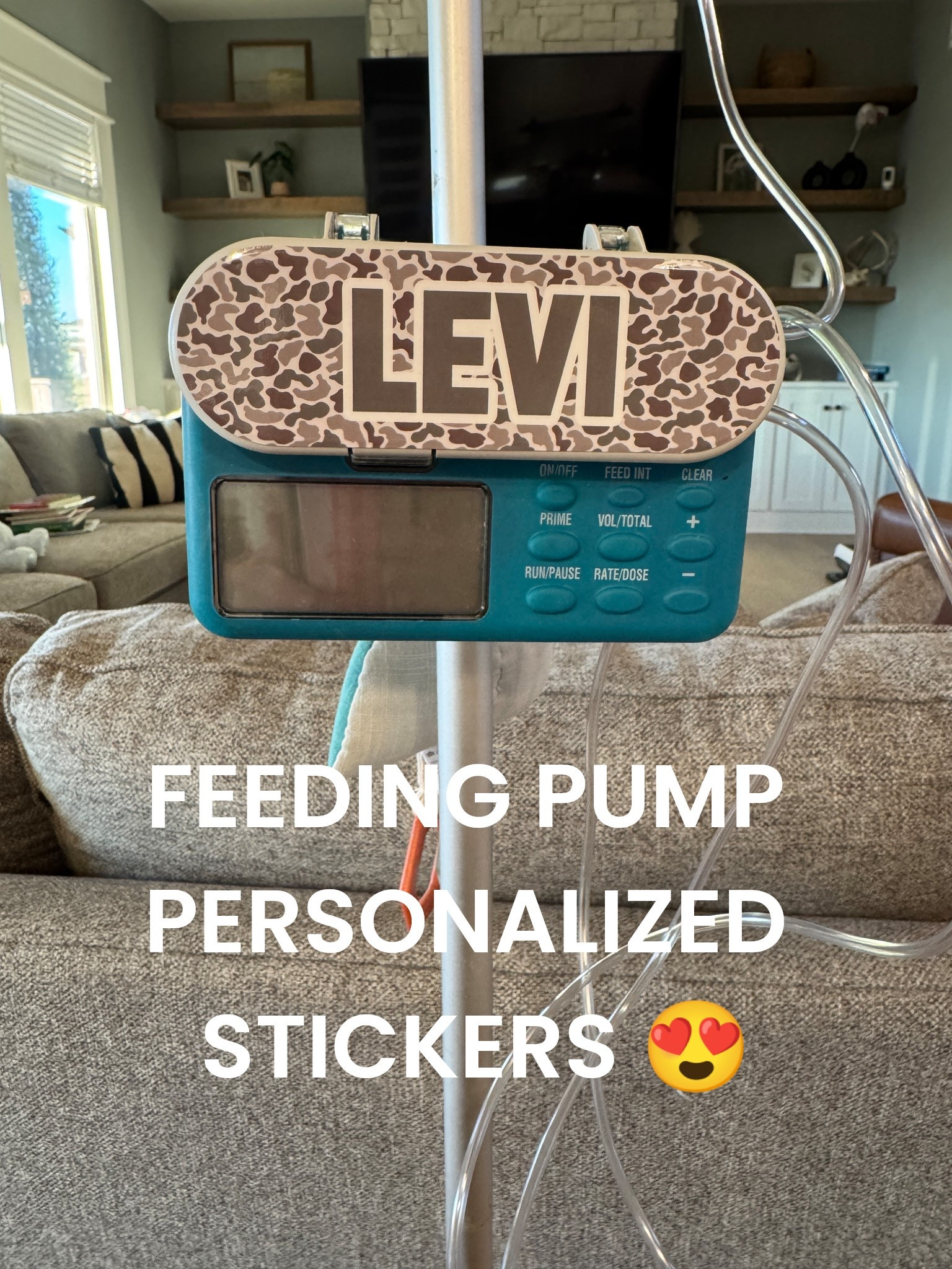 How cute is this feeding pump name sticker!!!! Obsessed 

Medical moms / tubie mom 

#LTKKids #LTKmomlife
