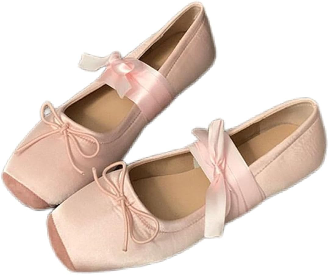 COVOYYAR Women Lace Up Ankle Strap Ballet Flats Shoes Floral Dressy Flats | Amazon (US)