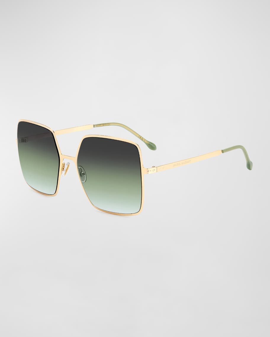 Isabel Marant Golden Square Stainless Steel Sunglasses | Neiman Marcus