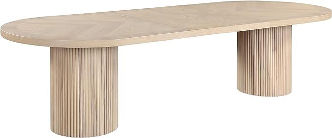 Meridian Furniture 725Oak-T Belinda Collection Mid-Century Modern Solid Wood White Oak Veneer Din... | Amazon (US)