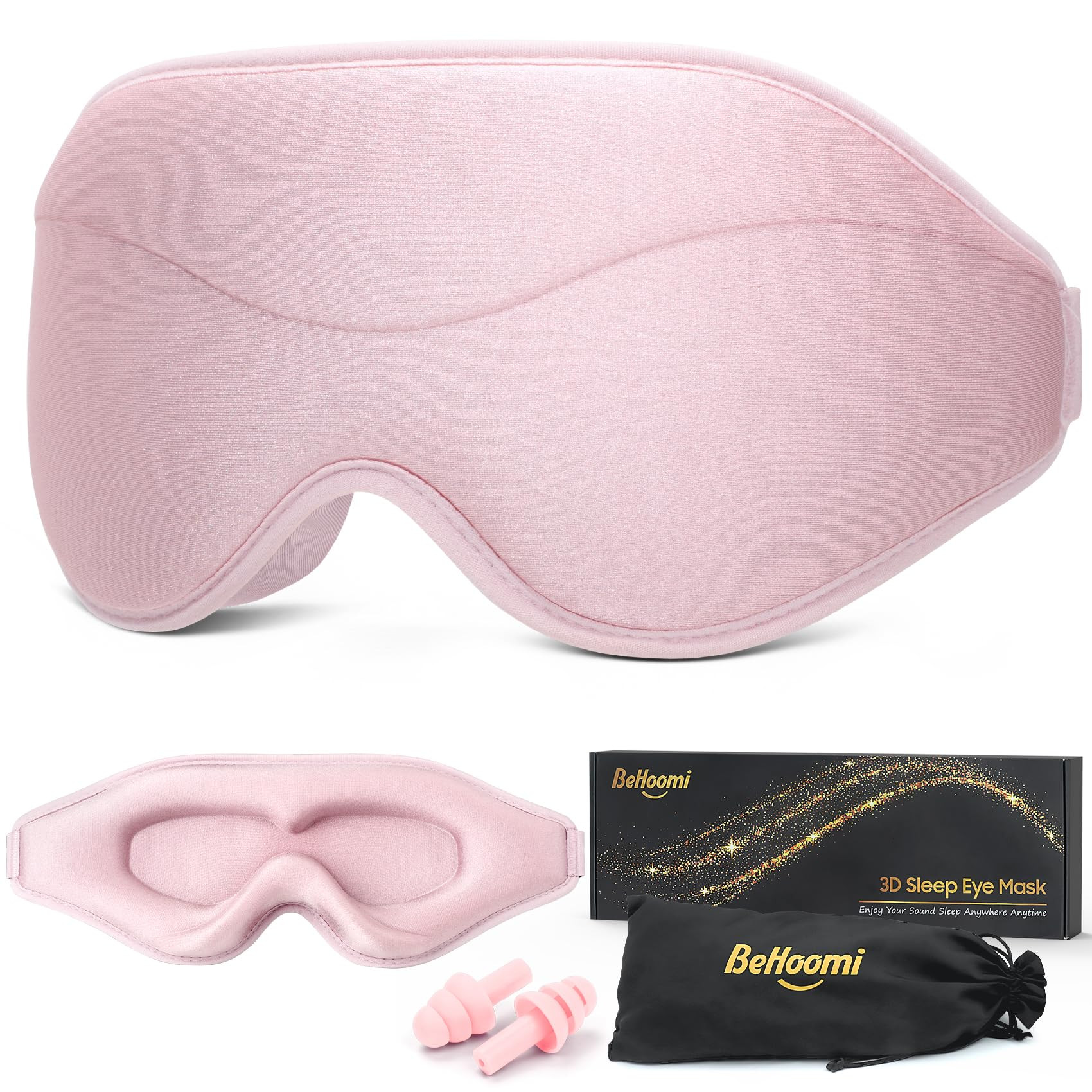 Sleep Mask, Premium Eye Mask for Sleeping, Total Blackout, Super Soft Comfort, Adjustable Fit, Up... | Amazon (US)
