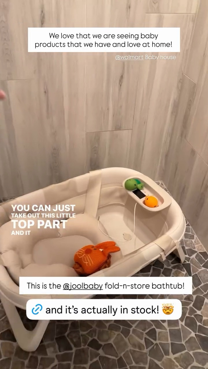 We love that we are seeing baby products that we have and love at home!  This is the @joolbaby fold-n-store bathtub! @Walmart Baby house

#LTKKids #LTKmomlife #LTKTravel