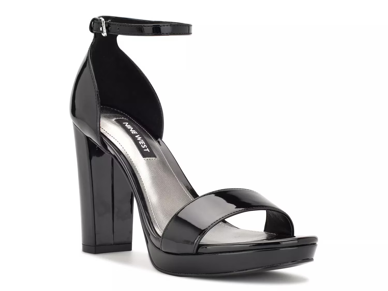 Nine West Elope Sandal | Women's | Black | Size 8 | Heels | Ankle Strap | Block | DSW