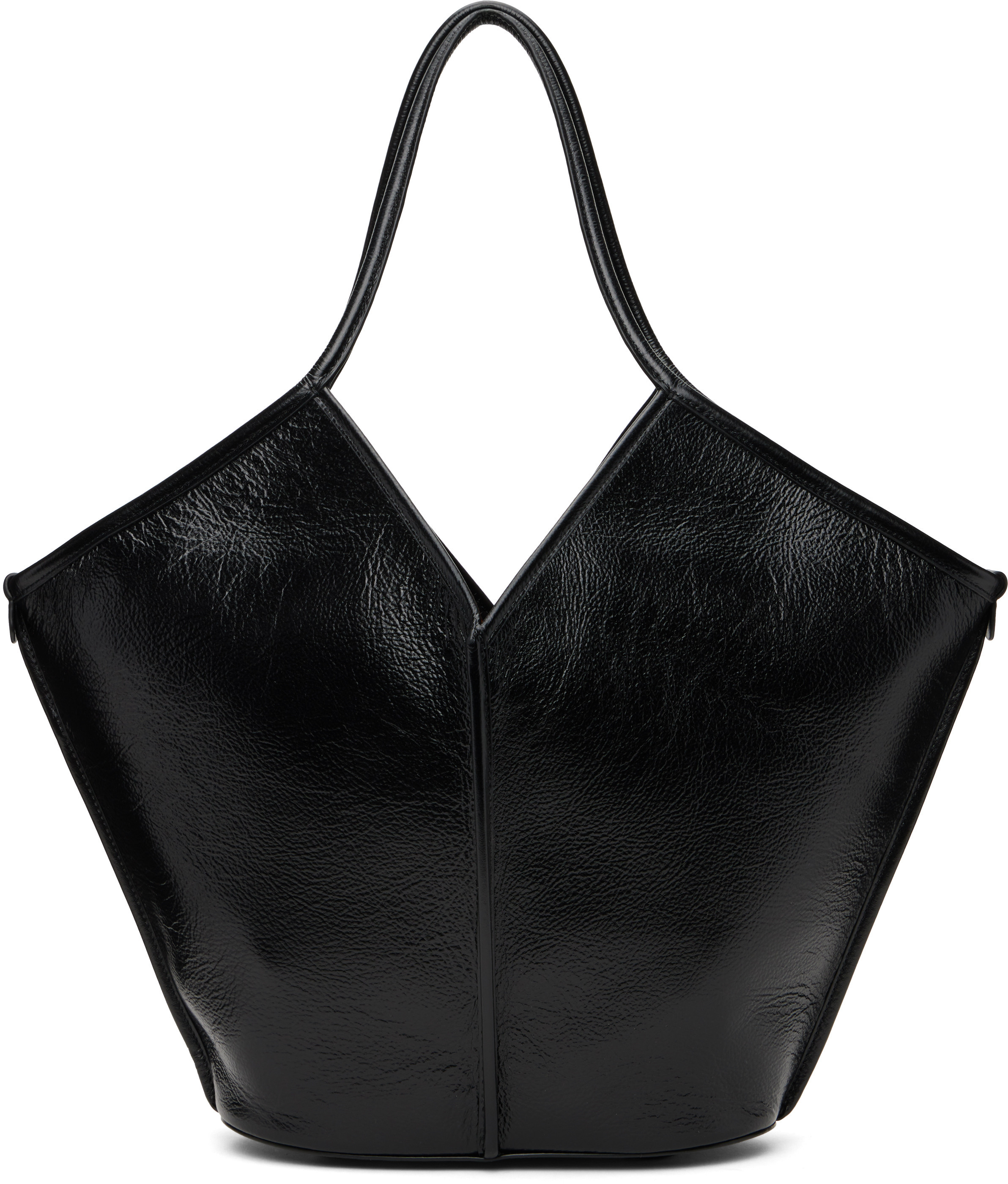 HEREU Black Calella Distressed Tote | SSENSE