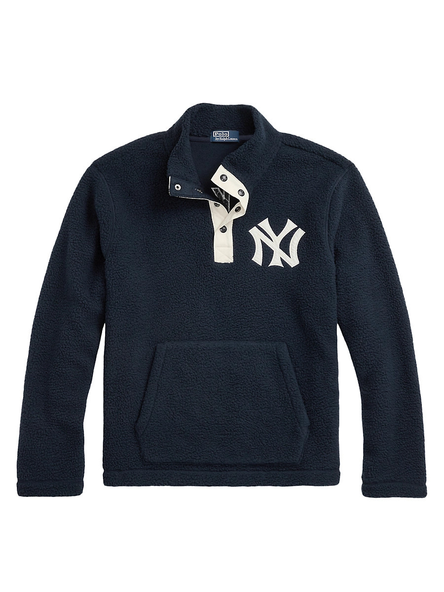 Men's Yankees Vintage Brushed Fleece Pullover - Aviator Navy Deckwash White - Size Medium | Saks Fifth Avenue