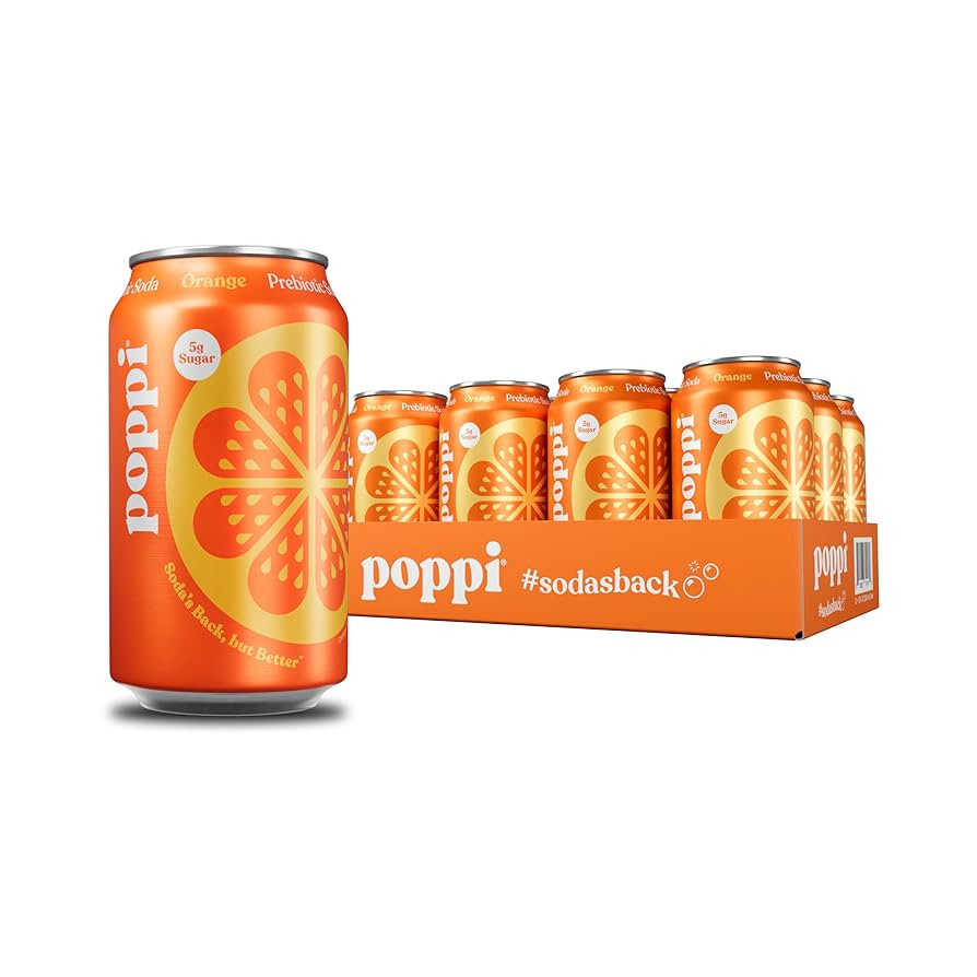 Poppi Sparkling Prebiotic Soda Beverage with Apple Cider Vinegar, Seltzer Water and Fruit Juice, ... | Amazon (US)