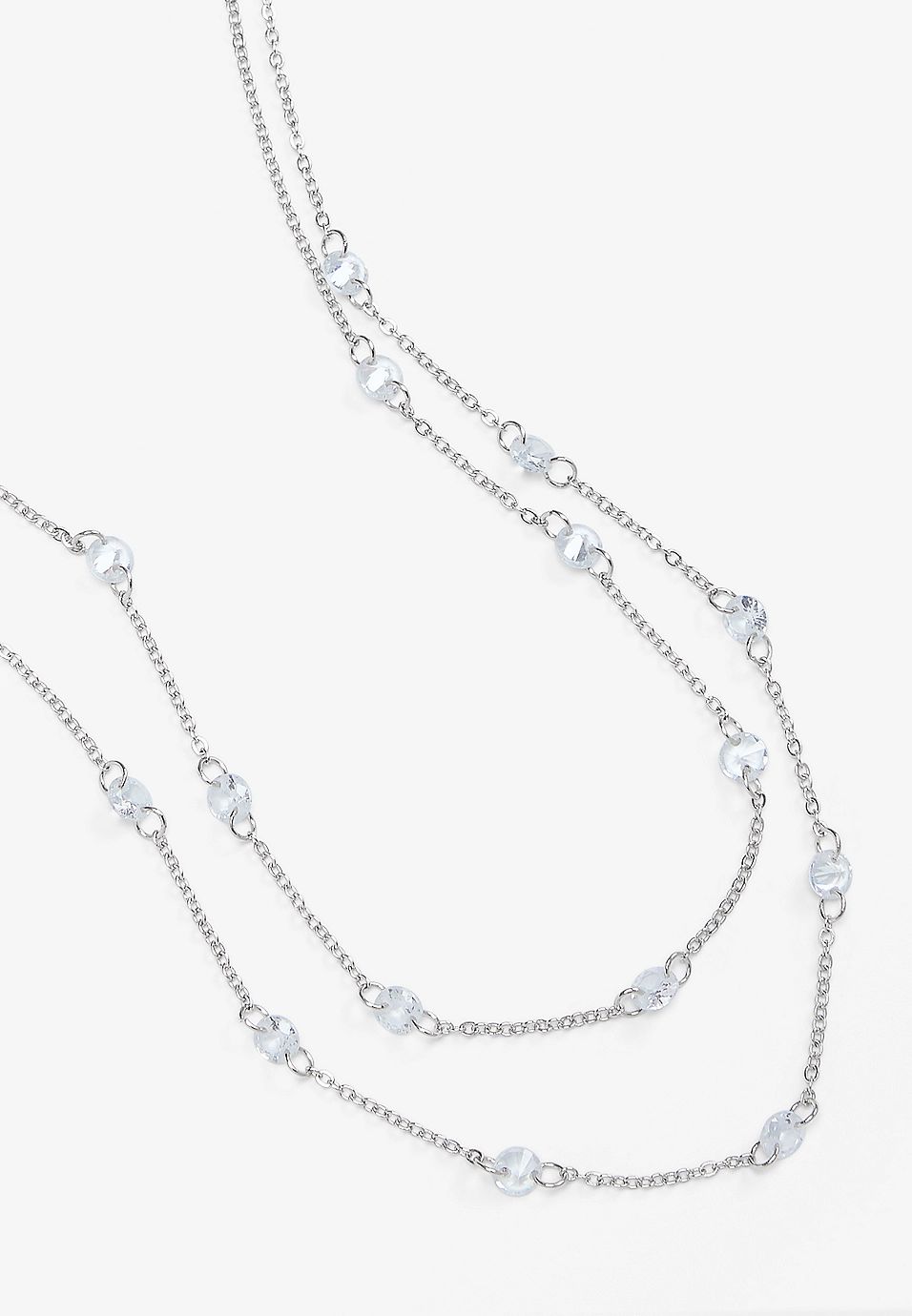 Dainty Crystal Layered Necklace | Maurices