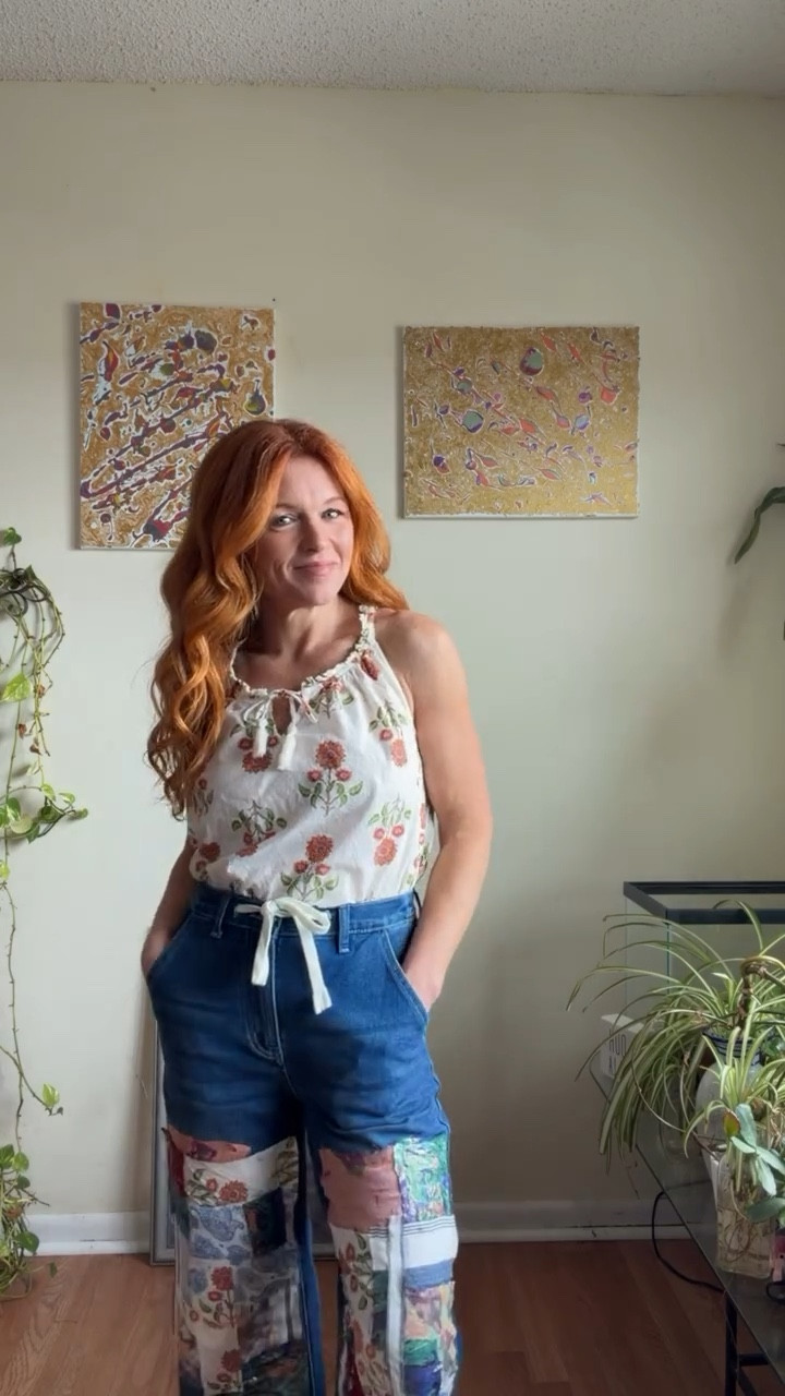 I had so much fun with this DIY Patchwork jeans project.  Stay tuned for the 2nd pair!  Comment “link” to shop the original pair and the Amazon jeans to create your own DIY pair. 

#styleidea #diystyle #outfitinspo #patchworkjeans #petitefashion