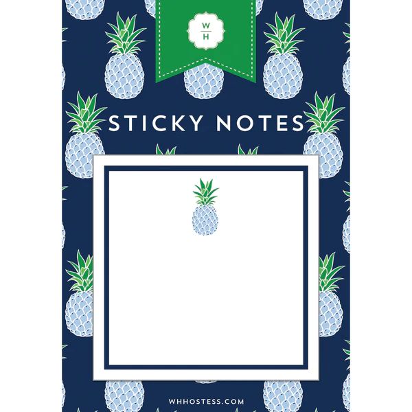 Blue Pineapple Single Sticky Note | WH Hostess Social Stationery