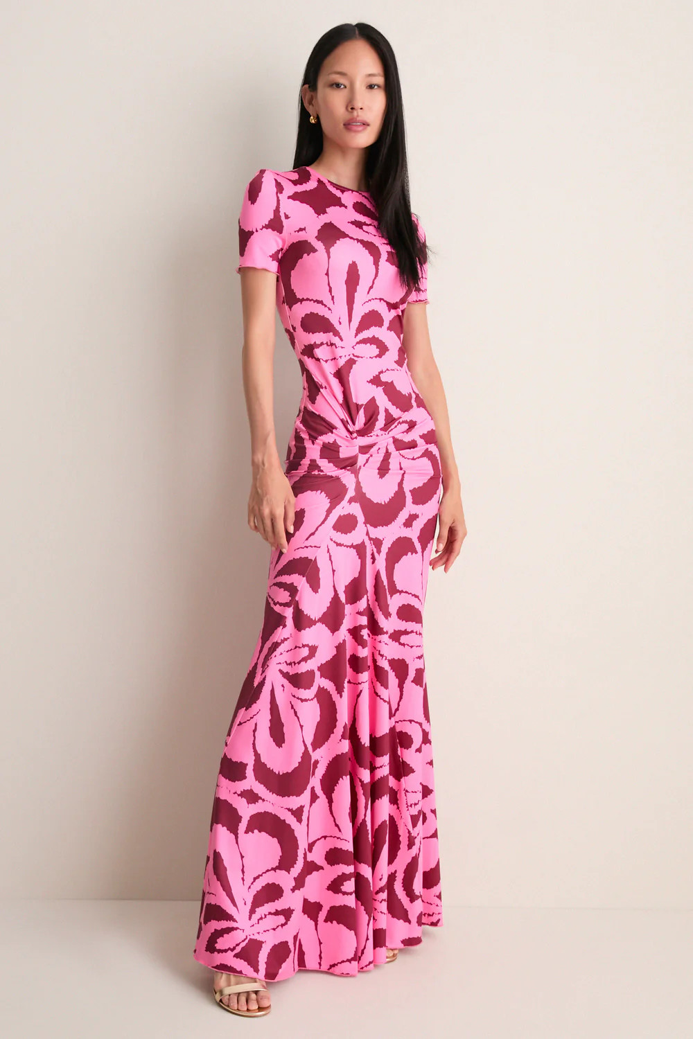 Rosy Retro Annie Short Sleeve Maxi Dress | Tuckernuck (US)