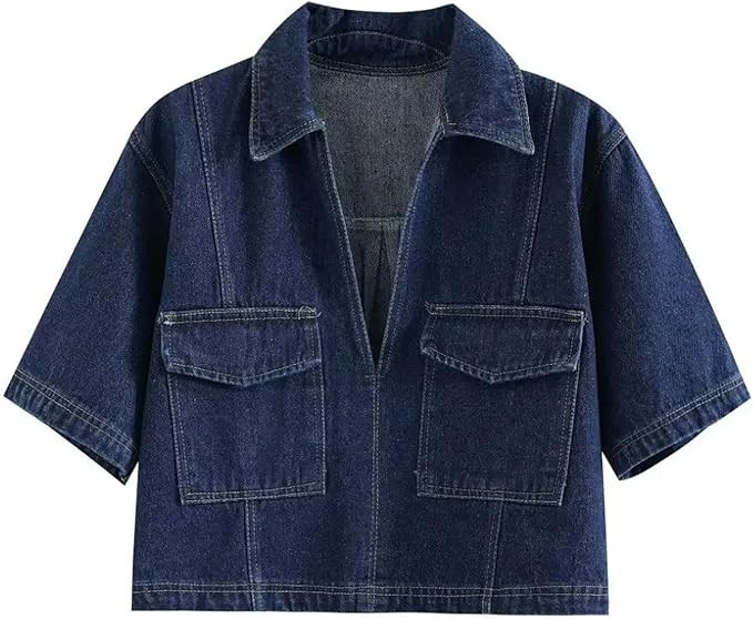 ZR Demin 2 Piece Short Sets Women Vacation Outfits Summer 2024 Y2k Vintage Women's Spring Suits L... | Amazon (US)