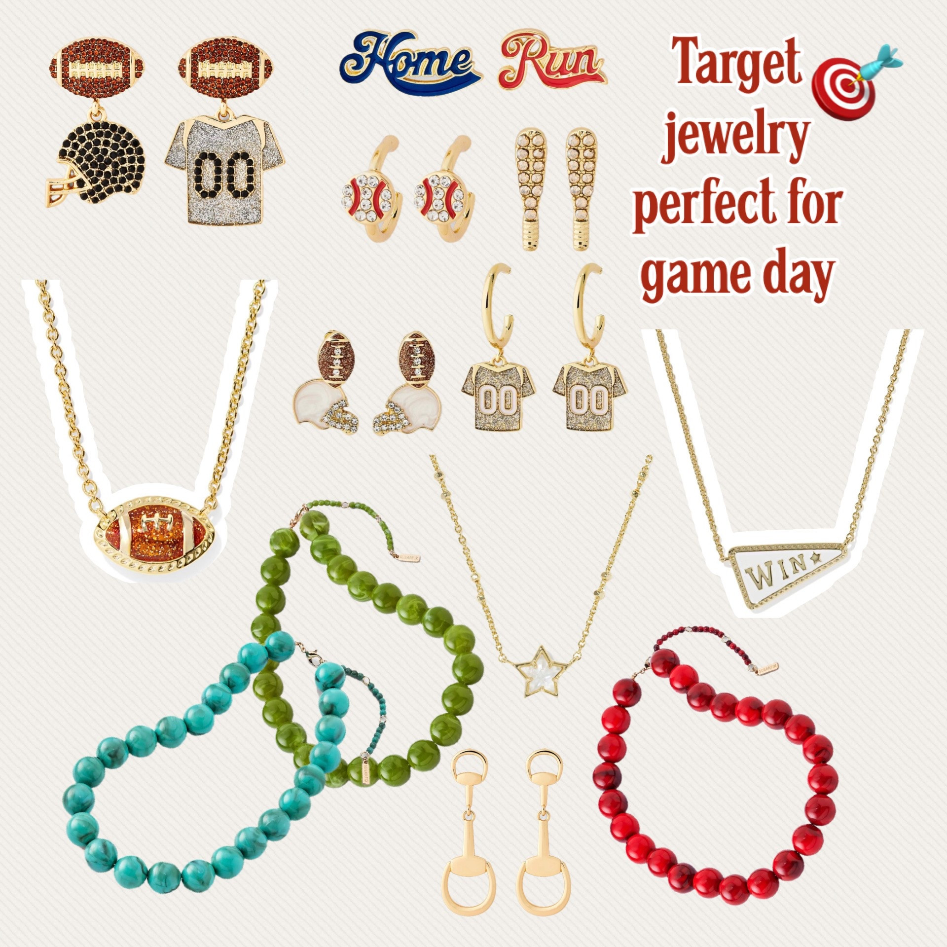 These are all so cute! Love it all so much! I think I need the horsebit earrings and green beaded necklace! 😍 @Target

#LTKOver40