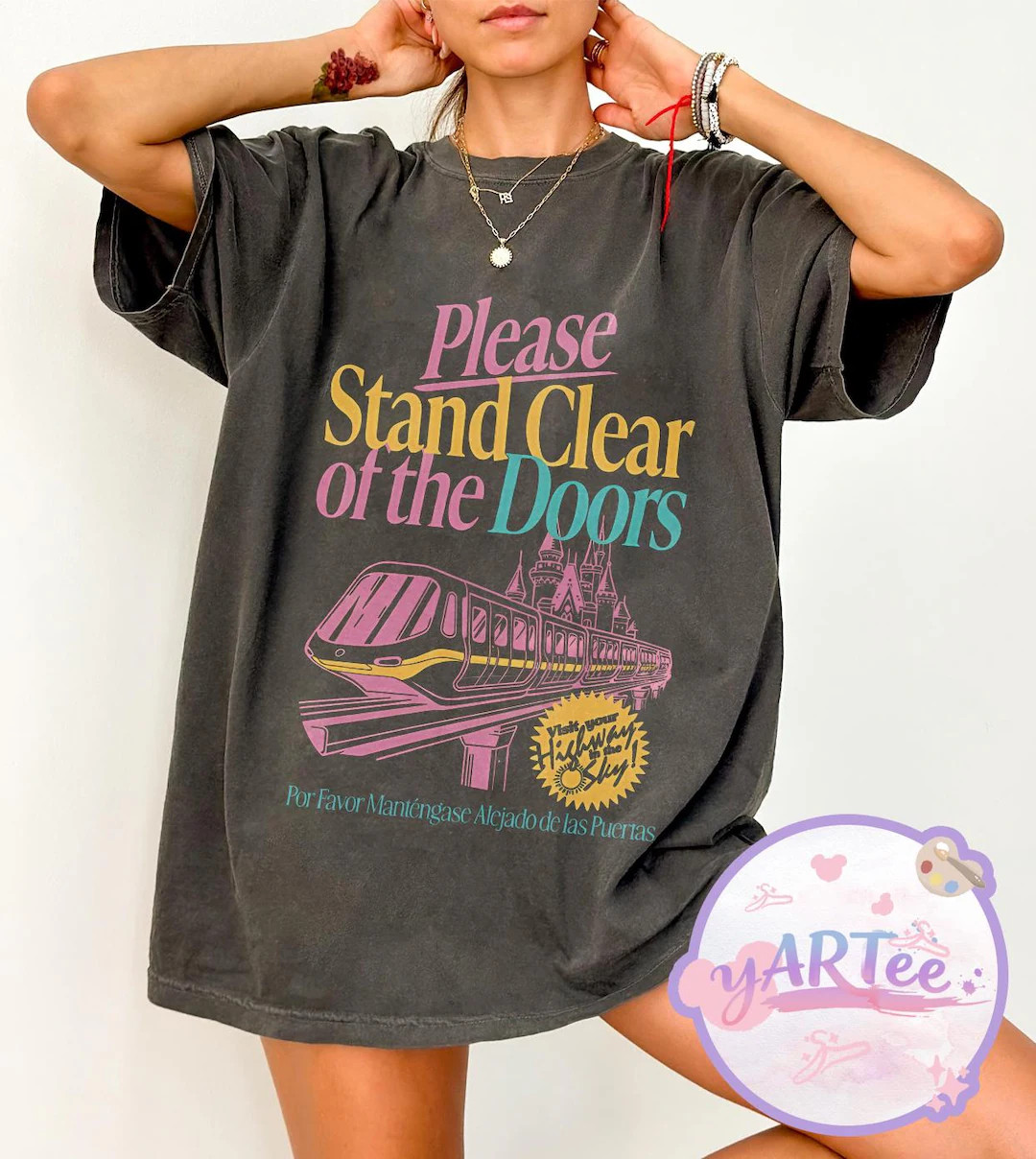 Retro Disney Monorail Shirt, Please Stand Clear of the Doors Tee, Disney World Trip Matching Shir... | Etsy (US)