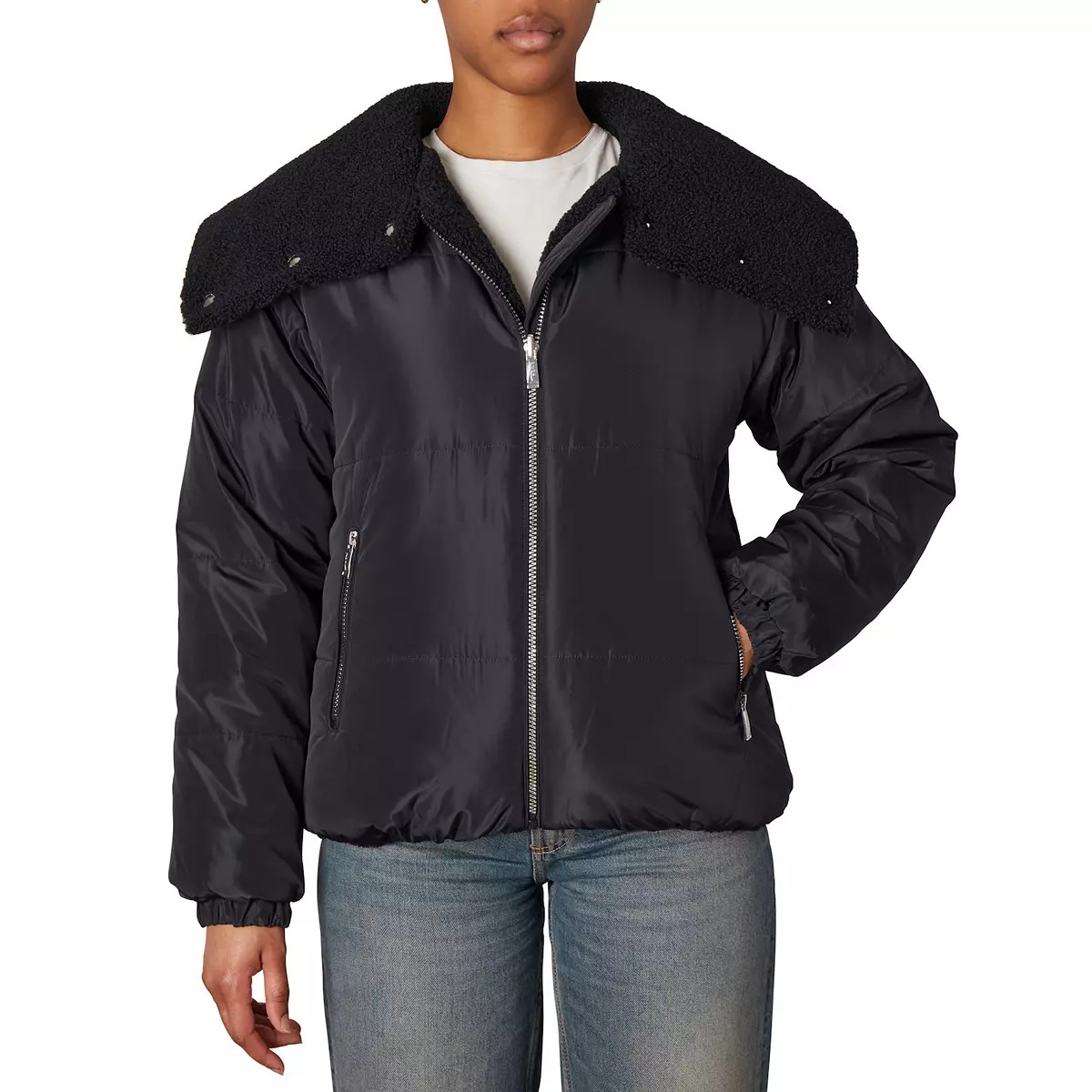 Women's Nicole Miller Reversible Puffer Jacket | Kohl's