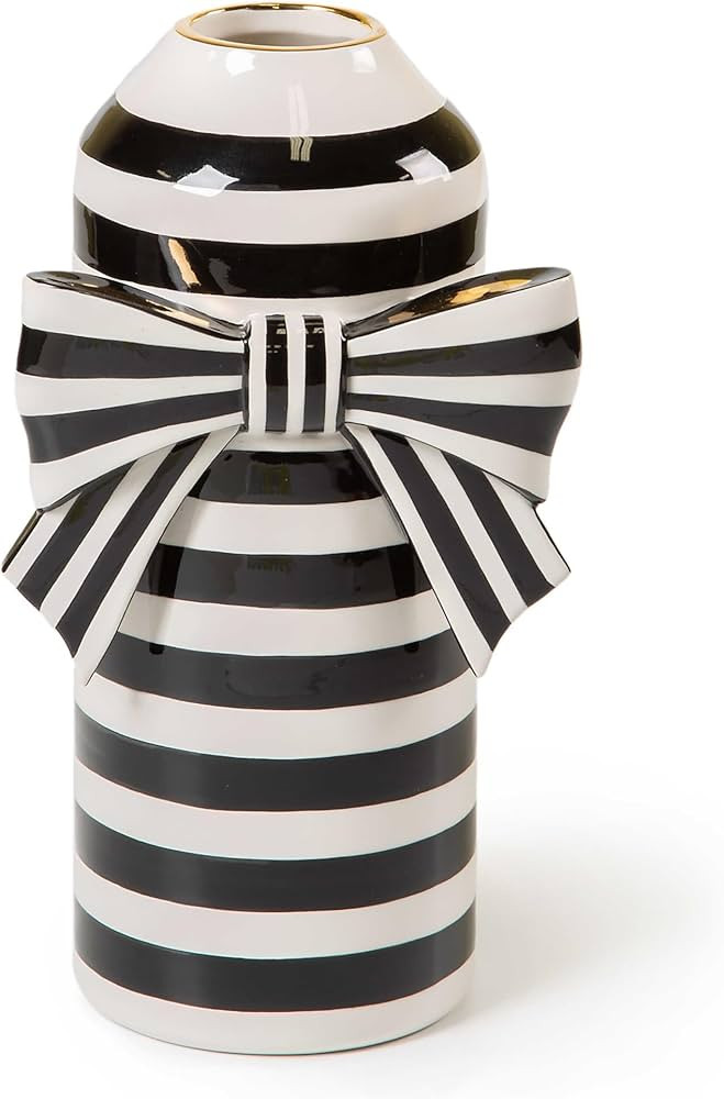 MACKENZIE-CHILDS Courtly Bow Vase, Unique Flower Vase, Decorative Table Decor for Living Room | Amazon (US)