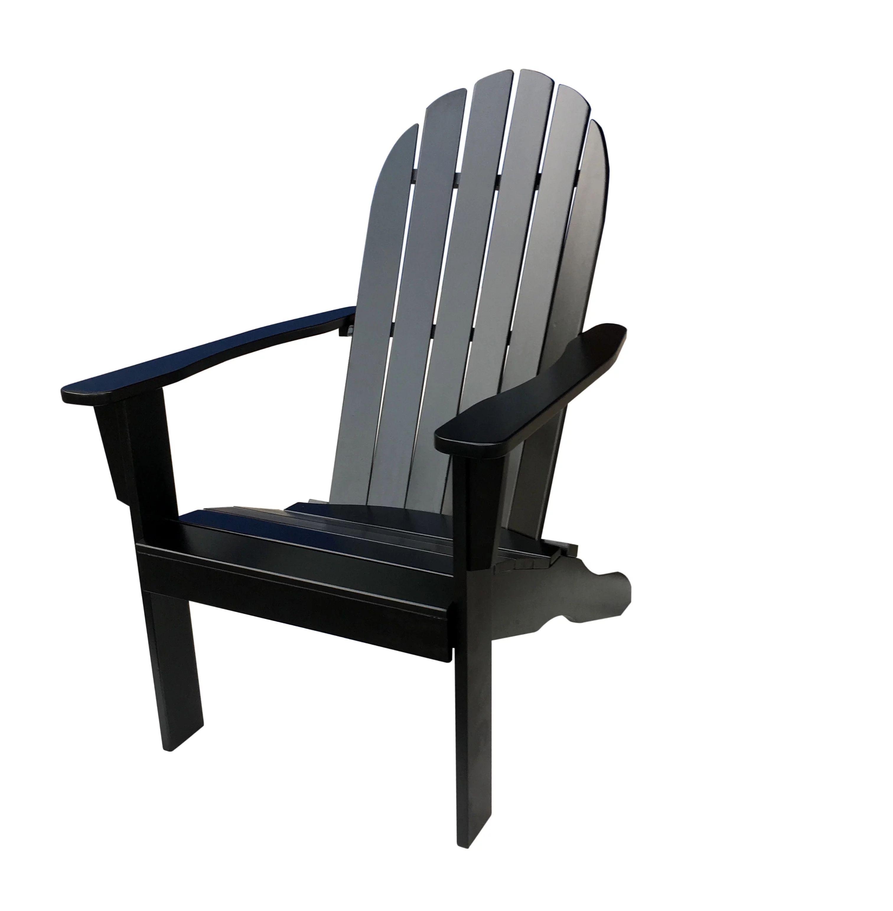 Mainstays Wood Outdoor Adirondack Chair, Black Color | Walmart (US)