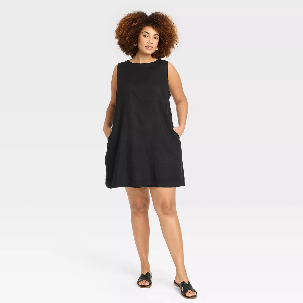 Women's Linen Mini Shift Dress - A New Day™ | Target