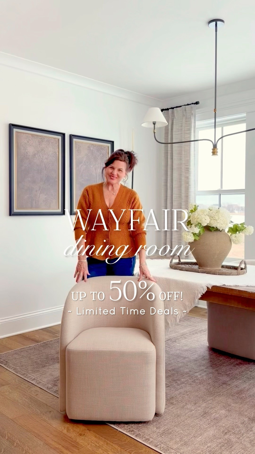 Most of my entire dining room is from @Wayfair. I love my table and upholstered chairs and they are at great price points! But also check out rugs, art, lighting and tableware. Dining room is up to 50% off during the Hot Summer Sale — June 11-15.

Get up to 70% off on furniture, rugs, lighting, decor and more! And delivery is fast and easy on orders over $35! It’s a great time to shop for a refresh or one new piece!


#ad #wayfairpartner #wayfair

#LTKSeasonal #LTKHome #LTKSaleAlert
