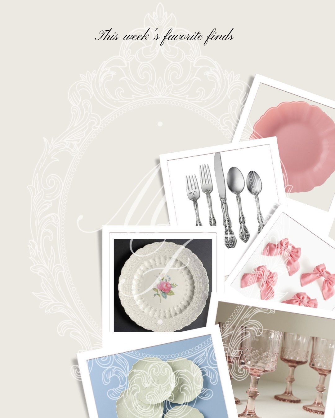 A little old, a little new, along with a few classics.

Spode - Billingsley Rose Pink
Lenox - Butterfly Meadow
Anthropology - Savannah 
H&M - Napkin Rings
William Sonoma - Pink Glass Charger
Oneida - Michelangelo


#LTKWedding #LTKParties #LTKHome