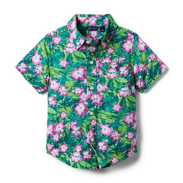 Tropical Floral Poplin Shirt | Janie and Jack