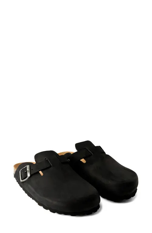MANGO Leather Clog in Charcoal at Nordstrom, Size 9Us | Nordstrom