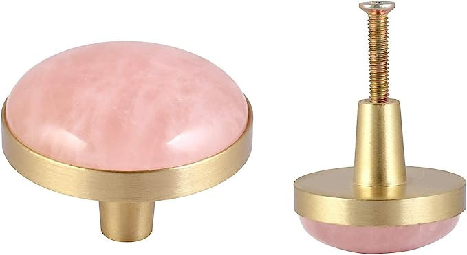 Rockcloud Pack of 2 Natural Crystal Stone Drawer Knobs Pull Handle Cupboard Dresser Door Pull wit... | Amazon (US)
