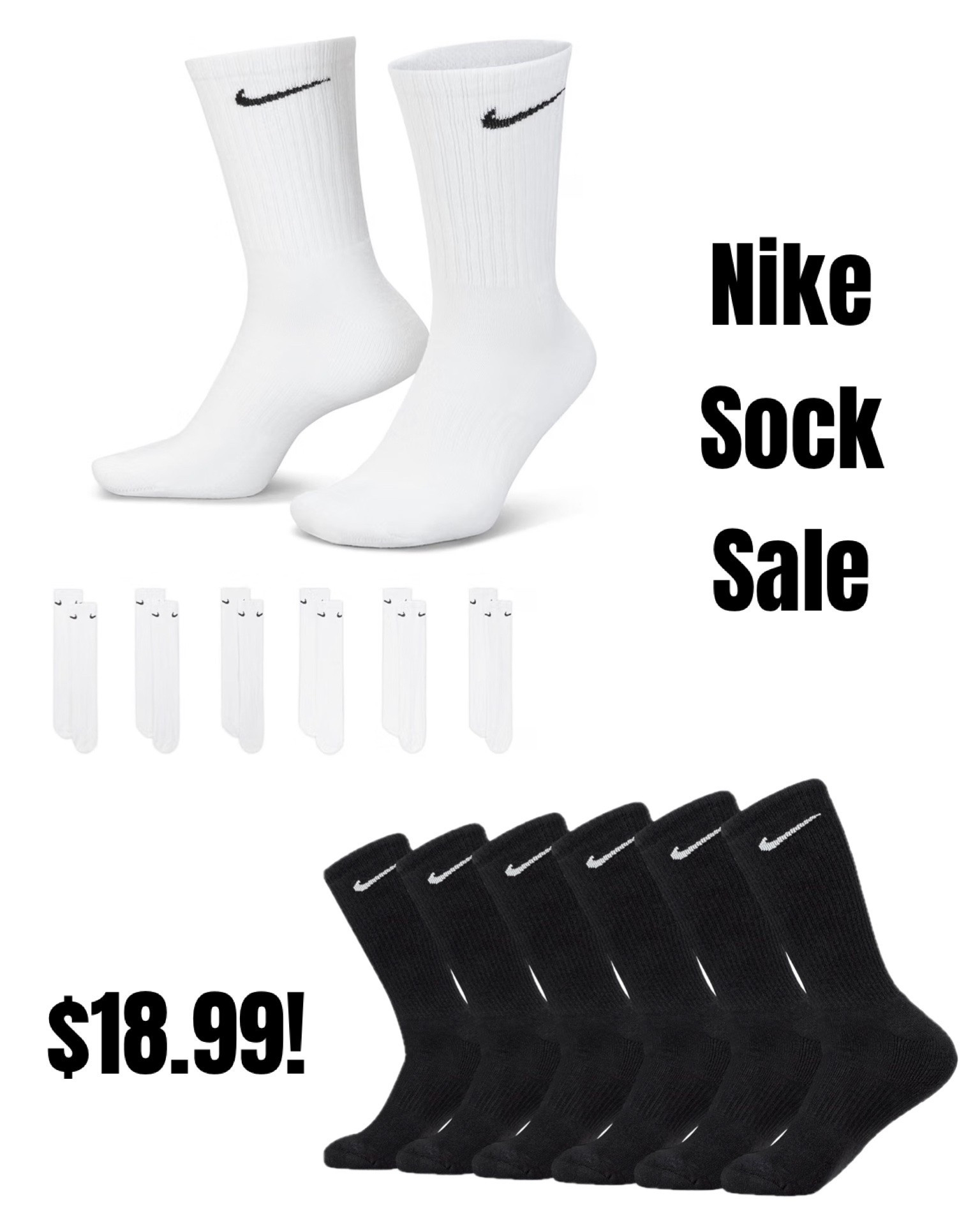 Nike Unisex Cushioned Crewneck Socks are only $18.99 at Amazon today - normally $26! Several sizes and colors available at the sale price today. Great deal for these ongoing best sellers!

#LTKSaleAlert #LTKActive #LTKootd
